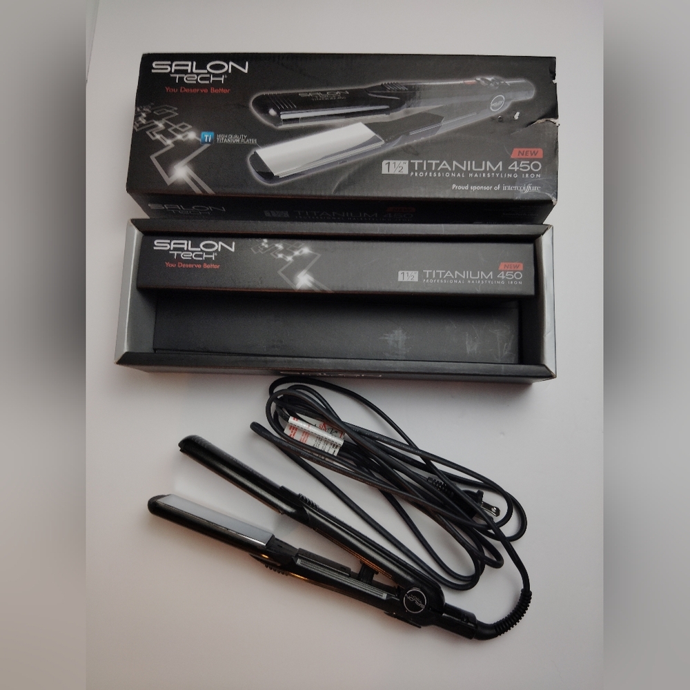 Salon Tech Titanium 450 Flat Iron  1.5 Inch Professional Styling Results